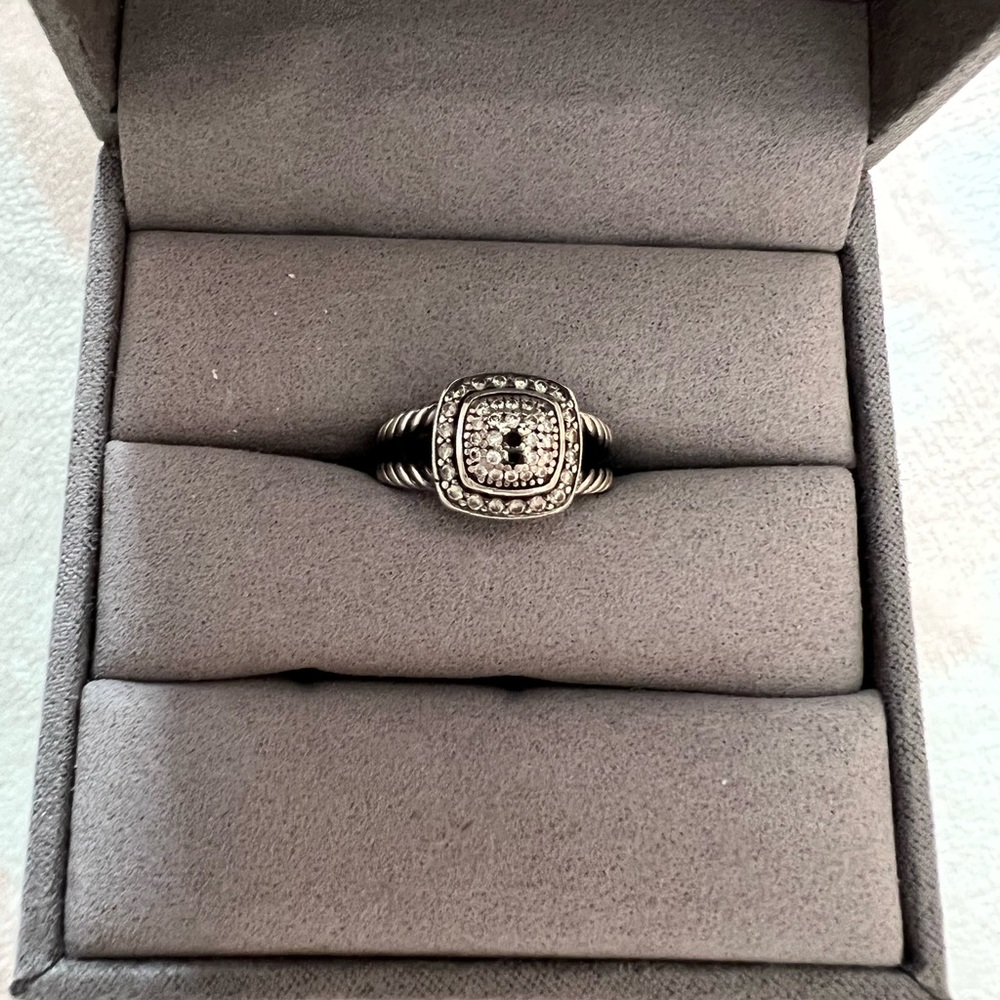 David Yurman Petite Albion ring with diamonds